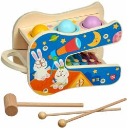 LUCY & LEO 250 Star Melody - Set de jocuri din lemn cu xilofon și știft (MA9-LL250) Instrument muzical de jucarie