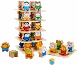 LUCY&LEO 284 Animal Tower - Set de joacă din lemn (MA9-LL284)