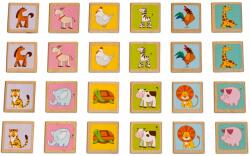 LUCY&LEO 133 Animale - card de memorie pentru copii din lemn 24 de cărți (MA9-LL133)
