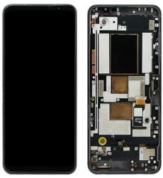 NBA001LCD1010667 Asus ROG Phone 5 ZS673KS fekete OEM AMOLED LCD kijelző érintővel kerettel előlap (NBA001LCD1010667)
