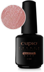 Cupio Oja semipermanenta Rubber Base French Collection - Perfect French Shimmer Silver 15ml