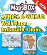 MAPSTUDIO Mapsbox - Világ és Afrika falitérkép felfújható politikai földgömbbel