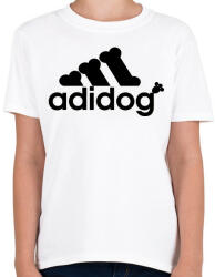 printfashion Adidog - Gyerek póló - Fehér (5384922)