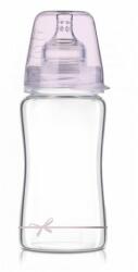 LOVI Biberon Lovi - Baby Shower, din sticla, 250 ml, 3 luni+, roz (74/204_g)
