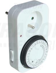 Tracon Programator electromec. cu priza cu CP tip pin, saptamanal TKO-DHF 230V, 16A, IP20 (TKO-DHF)