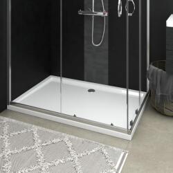 vidaXL Cădiță de duș dreptunghiulară din ABS, alb, 80x120 cm (148910)