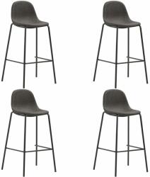 vidaXL Scaune de bar, 4 buc. , gri închis, material textil (281526)