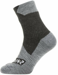 Sealskinz Waterproof All Weather Ankle Length Sock Black/Grey Marl S Kerékpáros zoknik