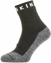 Sealskinz Waterproof Warm Weather Soft Touch Ankle Length Sock Black/Grey Marl/White M Kerékpáros zoknik