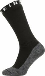 Sealskinz Waterproof Warm Weather Soft Touch Mid Length Sock Black/Grey Marl/White M Kerékpáros zoknik