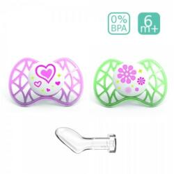 Nuvita Suzete anatomice din silicon Nuvita - AIR55 ORT, 6 luni+, roz (7080P)