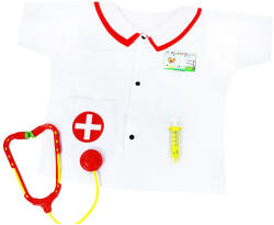Rappa gyerek egészségügyi dolgozó jelmez - mű injekciós tűvel és sztetoszkóppal