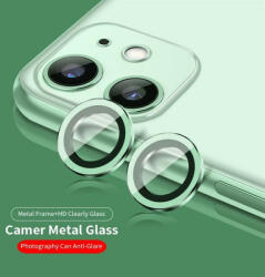 LITO Apple iPhone 11 Lito S+ 3D Fém Kamera Védő Üvegfólia - Zöld
