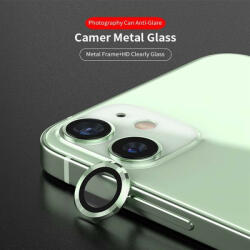 LITO Apple iPhone 12 Mini/12 Lito S+ 3D Fém Kamera Védő Üvegfólia - Zöld