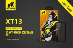 Type Gorilla Apple iPhone X/XS TG 3D Anti-Broken Edge Üvegfólia - Fekete