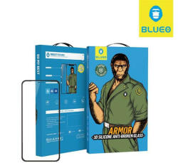 Blueo Apple iPhone 12/12 Pro Blueo Armor Silicon Edge 3D Üvegfólia - Fekete
