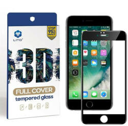 LITO Apple iPhone 7/8 Plus Lito 3D HD Full Cover Üvegfólia - Fekete