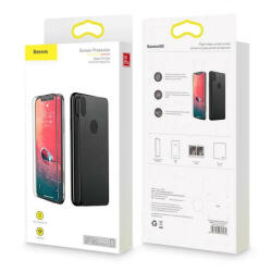 Baseus Apple iPhone XS Max Baseus Front+Back Üvegfólia Set - Fekete
