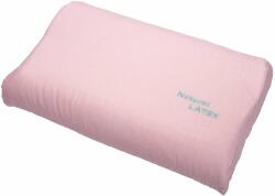 Somnart Perna ergonomica Somnart LATEXCEL, 64x40x11 cm, latex natural, husa bumbac 100%, roz