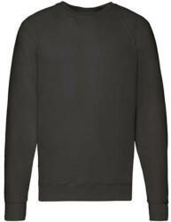 Fruit of the Loom Férfi pulóver hosszú ujjú Fruit of the Loom Lightweight Raglan Sweat - XL, Fekete