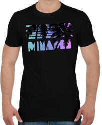printfashion Miami - Férfi póló - Fekete (4389740)