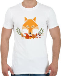 printfashion Őszi Róka - Férfi póló - Fehér (5430884)