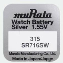 Murata Pachet 10 baterii pentru ceas - Murata SR716SW - 315 (SR716SW)