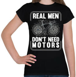 printfashion Real men - Női póló - Fekete (5418373)