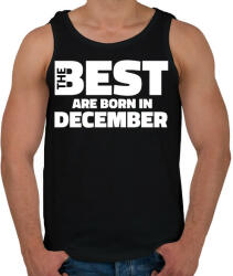 printfashion The Best are born in december - Férfi atléta - Fekete (5429257)