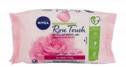 Nivea Rose Touch Micellar Wipes With Organic Rose Water șervețele faciale 25 buc pentru femei