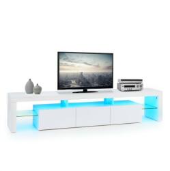 OneConcept Quentin Lowboard TV Board LED culoare albă obiect de iluminat (TSD1-Quentin) (TSD1-Quentin) Masa de cafea