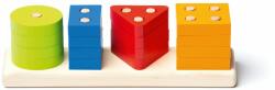 Cubika 15337 Sortăm forme în V - puzzle din lemn 17 părți (MA1-15337)