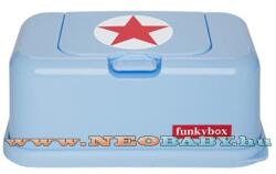 Funkybox törlőkendő tároló doboz baby blue red star