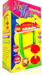  Orga electronica de jucarie cu 24 functii si scaunel din plastic pentru copii, multicolor (NBN000G92) Instrument muzical de jucarie