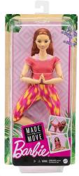 Mattel Barbie - Hajlékony jógababa vörös hajjal piros felsőben (FTG80/GXF07)