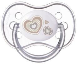 Canpol Suzeta din silicon Canpol Newborn Baby, simetrica - 6-18 luni, Inima (22/581_bei)