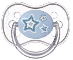 Canpol Suzeta din silicon Canpol Newborn Baby, simetrica - 6-18 luni, stea (22/581_blu)