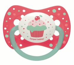 Canpol Suzeta din silicon Canpol Cupcake - 6-18 luni, roz (23/283_pin)