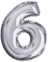  Balon, folie aluminiu, argintiu, cifra 6, 40 cm RB31360