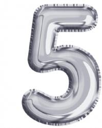  Balon, folie aluminiu, argintiu, cifra 5, 40 cm RB31359
