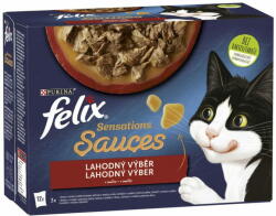 FELIX Sensations Sauces marhahús, bárány, pulyka, kacsa mártásban 72 x 85 g