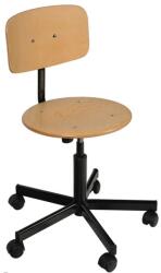 Techniq Fa felületű munkaszék, oktatási szék -kerek ülőlappal Normál
