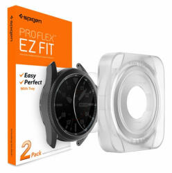 Spigen Folie sticla transparenta cu sistem de montare Spigen GLAS. tR EZ FIT Samsung Galaxy Watch 3 (45mm) 2-Pack