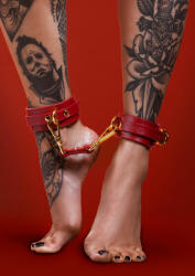 Taboom Bondage in Luxury Ankle Cuffs Red