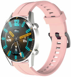 Huawei Watch GT / GT2 / GT2 Pro (46 mm) okosóra szíj - pink szilikon (22 mm)