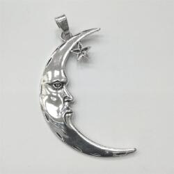  Gyöngy alkatrész- hold medál 80mm ezüst