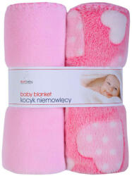 DuetBaby Takaró Plüss, 2 db-os, rózsaszín 80 * 90 cm (2 db/cs)