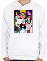 printfashion Naruto Shippuuden - Gyerek kapucnis pulóver - Fehér (5441804)