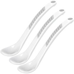 Twistshake Set 3 lingurite Twistshake Cutlery Pastel - Albe, 4 luni+ (78187) Set pentru masa bebelusi