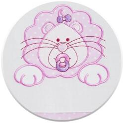 EKO Set 3 piese lenjerie de pat pentru patut bebe Eko - Leu, roz cu buline albe (KPO-06 (x3) PINK/DOTTED) Lenjerii de pat bebelusi‎, patura bebelusi